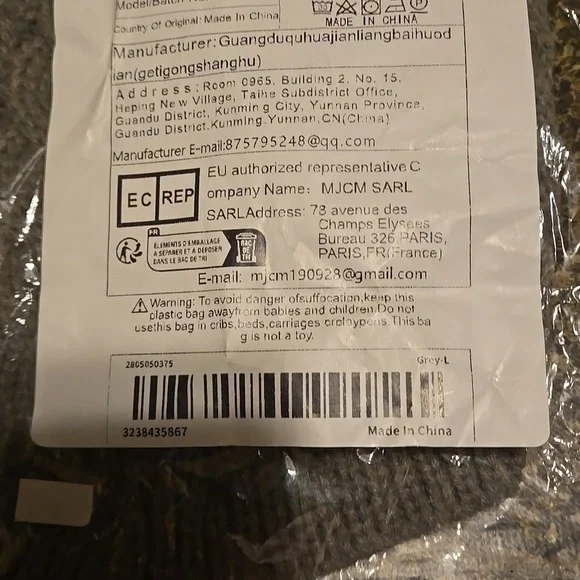 Cozy Knit Pet Sweater for Cats & Dogs -Warm Pullover, Gray, Medium Breed Size L - Picture 8 of 8